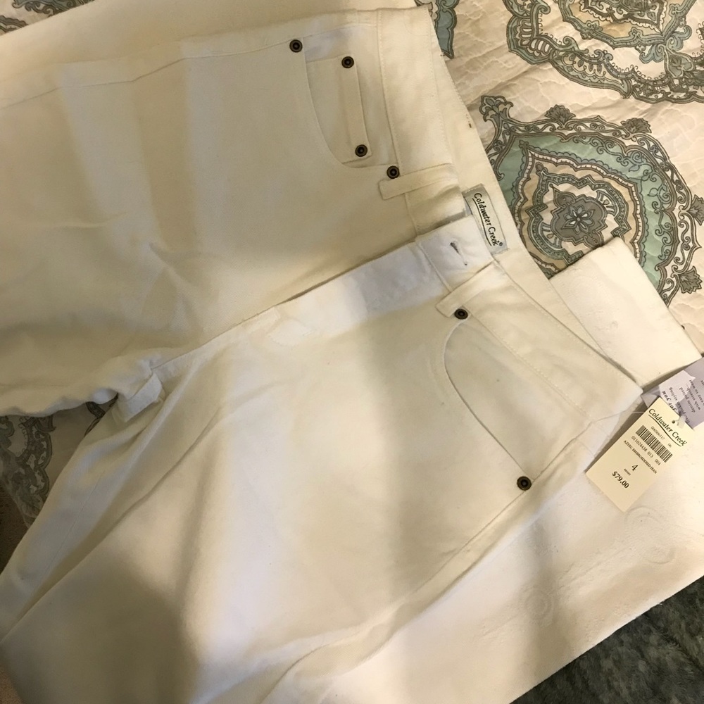 White bootcut jeans